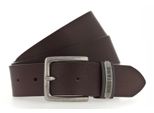 Mustang Pelle Cintura Classic Leather Belt W90 Dark Brown Marrone Scuro