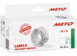 Meto 9517185 Etichette Meto Per Etichettatrici Di Prezzo, 26 X 16 Mm, Bianco
