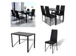 Vidaxl Set Tavolo Da Pranzo 5 Pezzi Nero - Set Sala Da Pranzo - Set Sala Da Pranzo - Gruppo Sala Da Pranzo - Gruppi Sala Da Pranzo