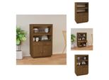 Vidaxl Credenza Marrone Miele 67X40X108,5 Cm In Legno Di Pino Massiccio - Credenze