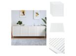 Vidaxl Armadio Ante A Persiana Design 4 Pz. Bianco 69X59,4 Cm In Legno Massiccio - Ante Armadio