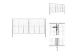 Vidaxl Cancello Da Giardino In Acciaio Zincato 415 X 225 Cm Argento - Cancelli Da Giardino