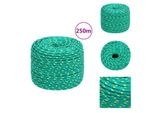Vidaxl Corda Da Barca Verde 8 Mm 250 M In Polipropilene - Corde