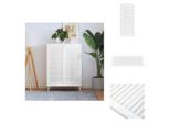Vidaxl Ante Dell'armadio A Doghe 2 Pezzi Bianco 99,3X39,4 Cm Legno Massiccio - Ante Dell'armadio