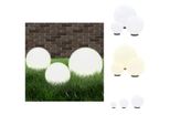 Vidaxl Set Di Luci Da Giardino A Led 3 Pezzi Sferici 20/30/40 Cm Pmma - Illuminazione Esterna
