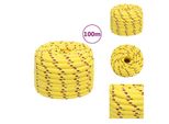 Vidaxl Corda Da Barca Gialla 20 Mm 100 M In Polipropilene - Corde