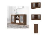 Vidaxl Vetrinetta Marrone Effetto Rovere 120X30,5X70 Cm Materiale Legno - Credenze