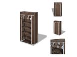Scarpiera Scarpiera Scaffale 5 Strati 58 X 28 X 106 Cm Marrone - Scarpiere E Armadietti