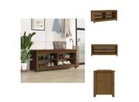 Vidaxl Panca Per Scarpe Marrone Miele 110X38X45,5 Cm In Legno Di Pino Massiccio - Scarpiere E Armadietti