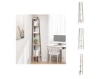 Vidaxl Scaffale Angolare A 5 Ripiani Marrone Chiaro E Nero 45,5X31,5X180 Cm - Librerie E Scaffali