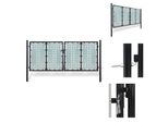 Vidaxl Cancello Di Recinzione (Cancello Singolo) Nero 300X175 Cm - Cancelli Da Giardino