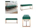 Vidaxl Panca Verde Scuro 110X36X45 Cm In Velluto - Panca - Panca - Panchina - Panca Da Corridoio