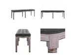 Vidaxl Panca In Legno Massiccio Di Lino 150X40X48 Cm Grigio Scuro - Panca - Panche - Panca Da Corridoio - Panche Da Corridoio
