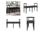Vidaxl Panca Nera 110X40X70 Cm In Velluto - Panca - Panche - Mobili Da Salotto - Panca Da Corridoio