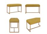 Vidaxl Panca 80 Cm In Velluto Giallo Senape - Panca - Panche - Panca Da Corridoio - Panche Da Corridoio