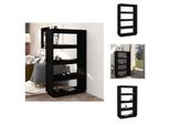 Vidaxl Libreria/Divisorio Nero 80X35X135 Cm In Legno Di Pino Massiccio - Librerie E Scaffali