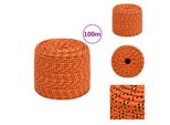 Vidaxl Corda Da Barca Arancione 10 Mm 100 M Polipropilene - Corde
