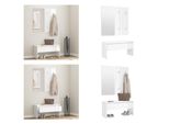 Vidaxl Set Di Mobili Per Corridoio In Legno Bianco Lucido - Set Di Mobili Per Corridoio - Set Di Mobili Per Corridoio - Mobili Per Corridoio - Set Di Mobili Per Corridoio