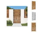 Vidaxl Cancello Da Giardino 105X205 Cm In Acciaio Corten Design Erba - Cancelli Da Giardino