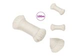 Vidaxl Corda Da Lavoro Bianca 8 Mm 100 M In Polipropilene - Corde