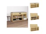 Vidaxl Panca Per Scarpe Con Cuscino Rovere Sonoma 104X30X49 Cm Materiale A Base Di Legno - Scarpiere E Armadietti