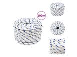 Vidaxl Corda Da Barca Bianca 12 Mm 100 M In Polipropilene - Corde