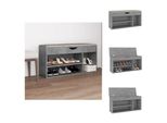 Vidaxl Panca Per Scarpe Con Cuscino In Cemento Grigio 104X30X49 Cm Materiale A Base Di Legno - Scarpiere E Armadietti