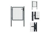 Vidaxl Cancello Da Giardino A Rete In Acciaio Zincato 100 X 125 Cm Grigio - Cancelli Da Giardino