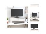 Vidaxl Supporto Per Monitor Bianco 50X27X15 Cm In Legno Di Pino Massiccio - Supporto Per Monitor Per Computer