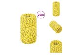 Vidaxl Corda Da Barca Gialla 2 Mm 25 M In Polipropilene - Corde