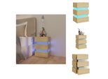 Vidaxl Comodino Led Rovere Sonoma 45X35X67 Cm Materiale Legno - Comodini