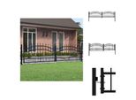 Vidaxl Cancello Di Recinzione Con Punte Di Lancia Nero 305X120 Cm In Acciaio - Cancelli Da Giardino