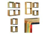 Vidaxl Set Di Mensole Da Parete 3 Pz. Teak Massiccio Riciclato Multicolore - Scaffali - Scaffali - Scaffali Da Parete - Scaffali Da Parete - Scaffali Da Parete