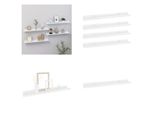 Vidaxl Mensole Da Parete 4 Pz. Bianco Lucido 60X9X3 Cm - Mensole Da Parete - Mensole Da Parete - Mensole Da Parete - Mensole Da Parete - Mensole Da Parete