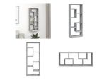 Vidaxl Scaffale A Muro Grigio Sonoma 36X16X90 Cm Materiale A Base Di Legno - Scaffale A Muro - Mensole A Muro - Scaffale A Cubo - Organizzatore A Cubo