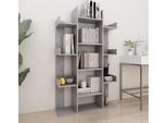 Vidaxl Libreria Grigio Cemento 86X25,5X140 Cm Materiale A Base Di Legno - Libreria - Librerie - Libreria - Librerie