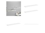 Vidaxl Mensole Galleggianti 2 Pz. Bianco 120X23,5X3,8 Cm Mdf - Mensola A Muro - Mensole A Muro - Mensola A Muro Galleggiante - Mensola A Muro Galleggiante