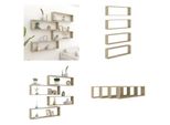 Vidaxl Mensole A Cubo 4 Pezzi Rovere Sonoma 100X15X30 Cm Materiale A Base Di Legno - Mensola A Muro - Mensole A Muro - Mensole Galleggianti - Mensole Galleggianti