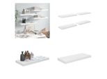 Vidaxl Mensole Galleggianti 4 Pz. Bianco Lucido 60X23,5X3,8 Cm Mdf - Mensola A Muro - Mensole A Muro - Mensola A Muro Galleggiante - Mensola A Muro Galleggiante
