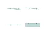 Vidaxl Mensole Galleggianti 2 Pz. Vetro 80X20 Cm 8 Mm - Mensola Galleggiante - Mensole Galleggianti - Mensola A Muro - Mensole A Muro
