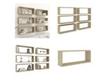 Vidaxl Mensole A Cubo 6 Pezzi Rovere Sonoma 60X15X23 Cm Materiale A Base Di Legno - Mensola Da Parete - Mensole Da Parete - Mensole Da Parete - Mensole Da Parete