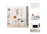 Vidaxl Panca Per Scarpe Bianca 103X30X54,5 Cm In Legno - Scarpiere E Armadietti