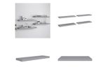 Vidaxl Mensole Galleggianti 4 Pz. Grigio 80X23,5X3,8 Cm Mdf - Mensola A Muro - Mensole A Muro - Mensola A Muro Galleggiante - Mensola A Muro Galleggiante