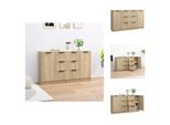 Vidaxl Credenze 2 Pezzi Rovere Sonoma 60X30X70 Cm Materiale A Base Di Legno - Credenze