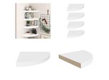 Vidaxl Mensole Galleggianti Ad Angolo 4 Pz. Bianco 35X35X3,8 Cm Mdf - Mensola A Muro - Mensole A Muro - Mensola A Muro Galleggiante - Mensola A Muro Galleggiante
