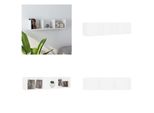 Vidaxl Scaffale A Muro Per Cd Bianco 75X18X18 Cm - Scaffale A Muro - Scaffali - Scaffali - Scaffalature
