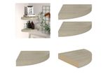 Vidaxl Mensole Galleggianti Ad Angolo 2 Pz. Look Rovere 25X25X3,8 Cm Mdf - Mensola A Muro - Mensole A Muro - Mensola A Muro Galleggiante - Mensola A Muro Galleggiante