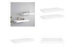 Vidaxl Mensole Galleggianti 2 Pz. Bianco 50X23X3,8 Cm Mdf - Mensola A Muro - Mensole A Muro - Mensola A Muro Galleggiante - Mensola A Muro Galleggiante