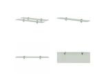 Vidaxl Mensole Galleggianti 2 Pz. Vetro 60X20 Cm 8 Mm - Mensola Galleggiante - Mensole Galleggianti - Mensola A Muro - Mensole A Muro