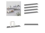 Vidaxl Mensole Da Parete 4 Pz. Grigio 60X9X3 Cm - Mensole A Muro - Mensole A Muro - Mensole A Muro - Scaffali A Muro - Mensole A Muro